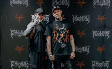 Mayor Matthew Garwood poses with Ronnie Radke