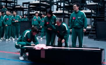 Squid Game 3 Park Sung-hoon as Cho Hyun-ju, Jo Yu-ri as Kim Jun-hee, Kang Ae-sim as Jang Geum-ja, Yang Dong-geun as Park Yong-sik IMAGE: Netflix