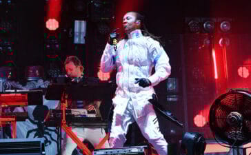 Liam Howlett and Maxim of The Prodigy (Photo by Jim Dyson/Redferns)