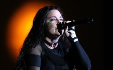 RIO DE JANEIRO, BRAZIL - SEPTEMBER 15: Amy Lee of Evanescence performs on Sunset Stage on day 3 of Rock In Rio 2024 at Cidade do Rock on September 15, 2024 in Rio de Janeiro, Brazil. (Photo by Wagner Meier/Getty Images)