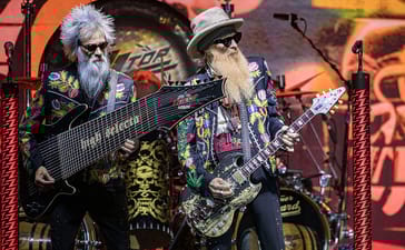 Elwood Francis (L) and Billy Gibbons of ZZ Top | Photo by Daniel Knighton (Getty Images)