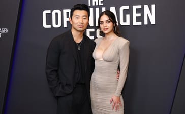 NEW YORK, NEW YORK - DECEMBER 16: Simu Liu and Melissa Barrera attend Peacock's "The Copenhagen Test" New York Screening at Whitby Hotel on December 16, 2025 in New York City. (Photo by Arturo Holmes/Getty Images)