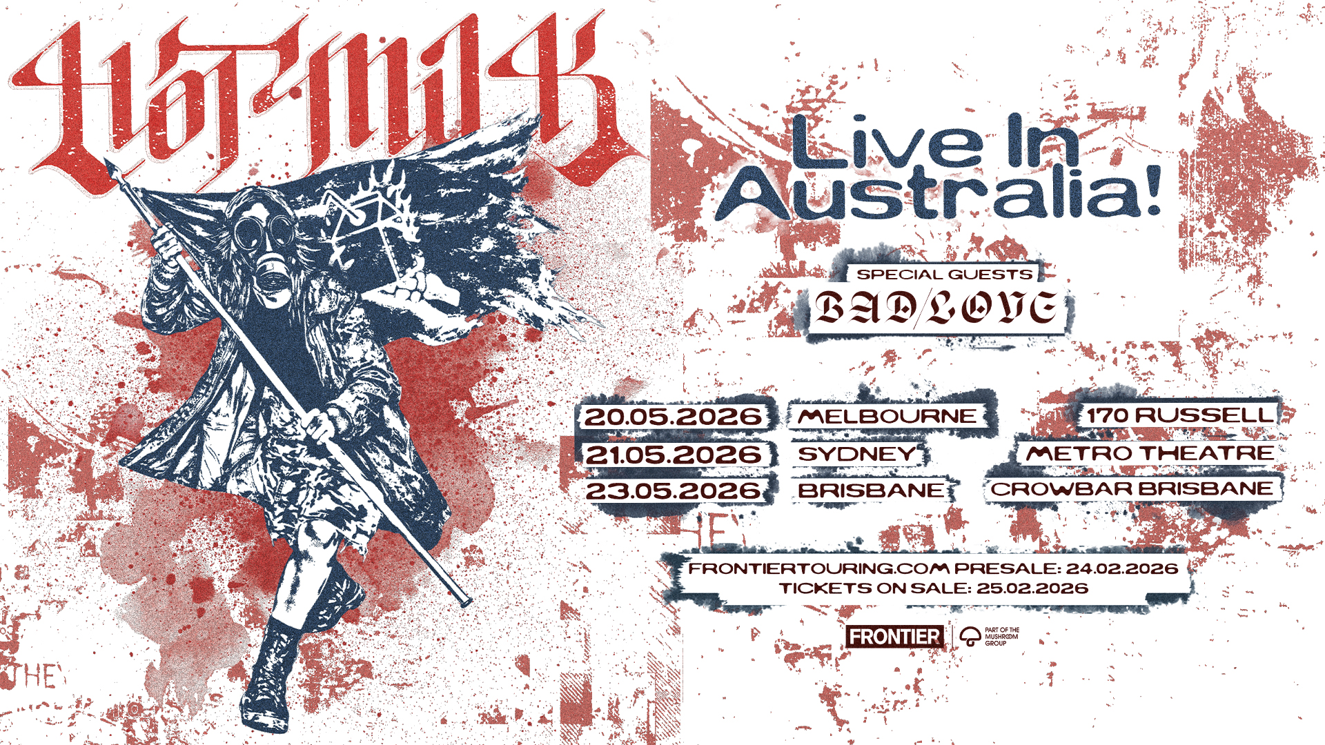 Hot Milk Australian tour 2026