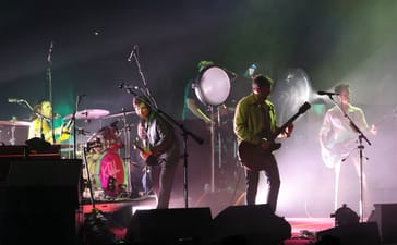 Kings Of Leon performing onstage at The O2 Arena in London in July 2022.