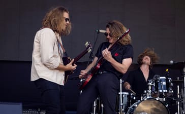 Tom Switlek and Jimmy Vann performing at Falls Festival in Fremantle