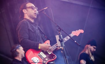 Justin Warfield of She Wants Revenge performing at Sick New World in Las Vegas in May 2023.