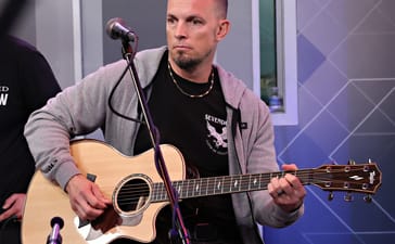 Mark Tremonti performing with Creed at SiriusXM Studios in 2024