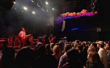 Jim Ward of Sparta performing onstage at Emo’s in Austin in August 2025.