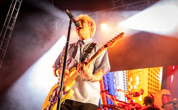 Awsten Knight of Waterparks performing at O2 Academy Leeds in March 2026.