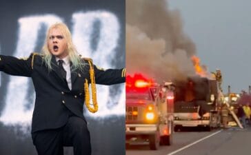 Kim Dracula Escapes Tour Bus Blaze In Texas