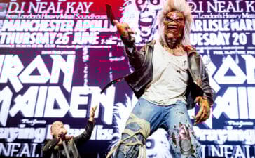 Bruce Dickinson and Eddie of Iron Maiden (Photo by Shirlaine Forrest/WireImage)