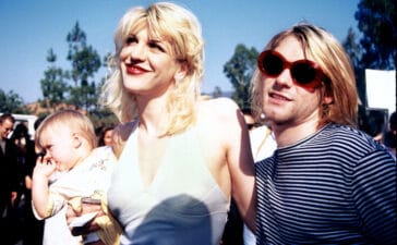 Kurt Cobain, Courtney Love and baby Frances Bean | Photo by Vinnie Zuffante (Getty Images)