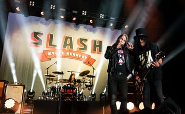 Myles Kennedy and Slash performing at OVO Arena Wembley