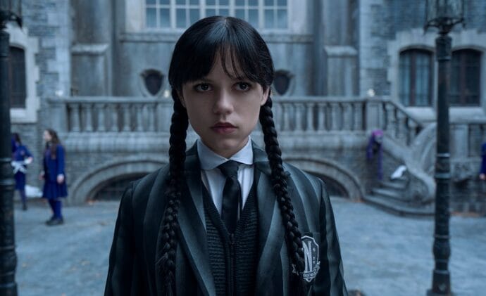 Jenn Ortega in Wednesday. IMAGE: Netflix.