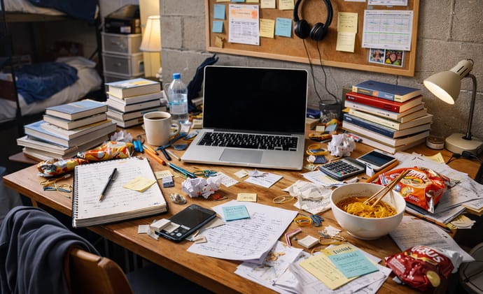 desk clutter