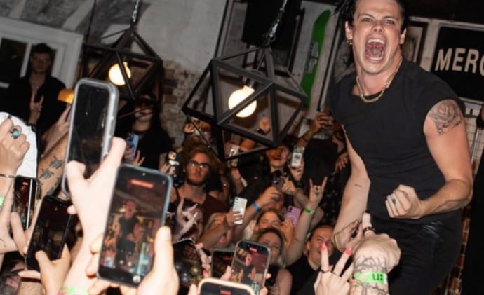 Yungblud bartending Crowbar Brisbane