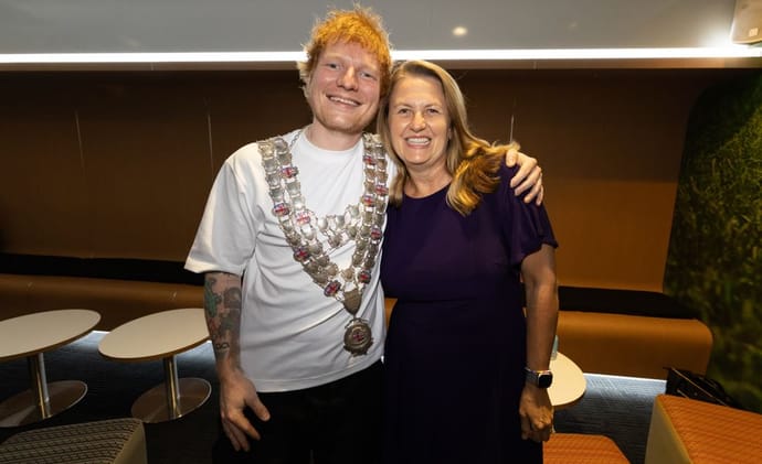 Ed Sheeran Honorary Mayor of Ipswich