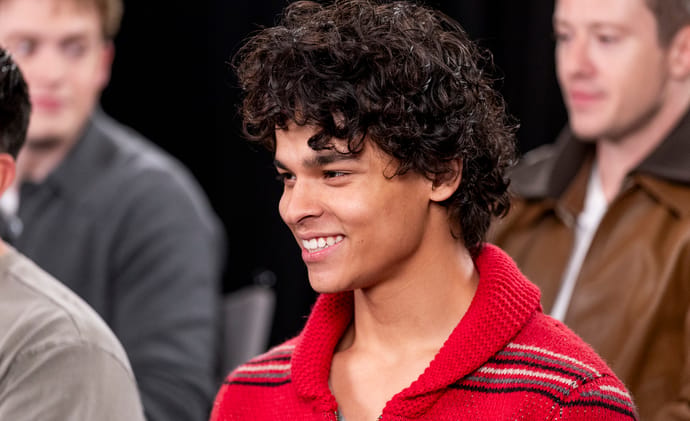 WEST HOLLYWOOD, CALIFORNIA - MARCH 28: (L-R) Kit Connor, D’Pharaoh Woon-A-Tai and Joseph Quinn attend 'Mike Muse hosts a SiriusXM special with the cast of "Warfare" at The London West Hollywood at Beverly Hills on March 28, 2025 in West Hollywood, California. (Photo by Emma McIntyre/Getty Images for SiriusXM)