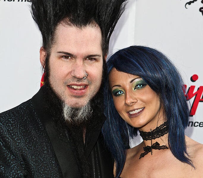 Wayne Static of Static-X and Tera Wray Static (Photo by Chelsea Lauren/WireImage)
