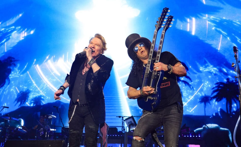 Axl Rose and Slash of Guns N' Roses | Photo by Kevin Mazur (Getty Images for Power Trip)