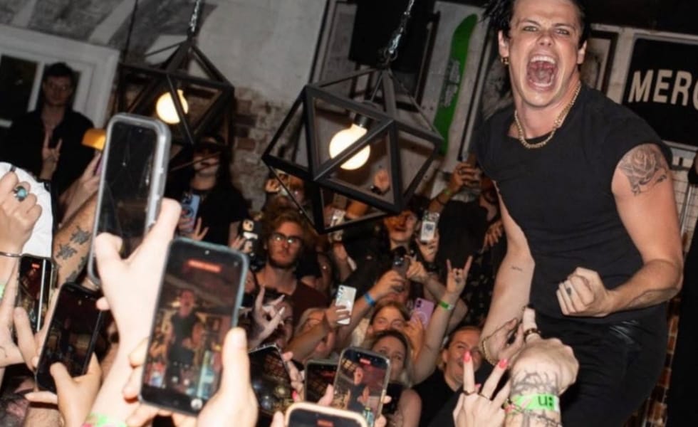 Yungblud bartending Crowbar Brisbane