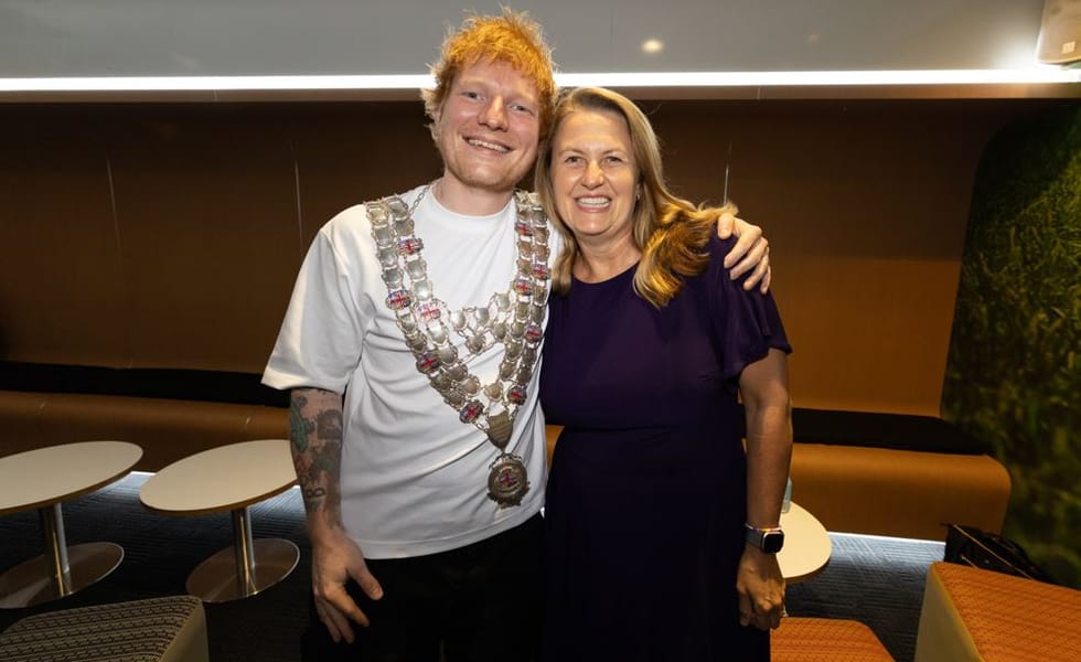 Ed Sheeran Honorary Mayor of Ipswich
