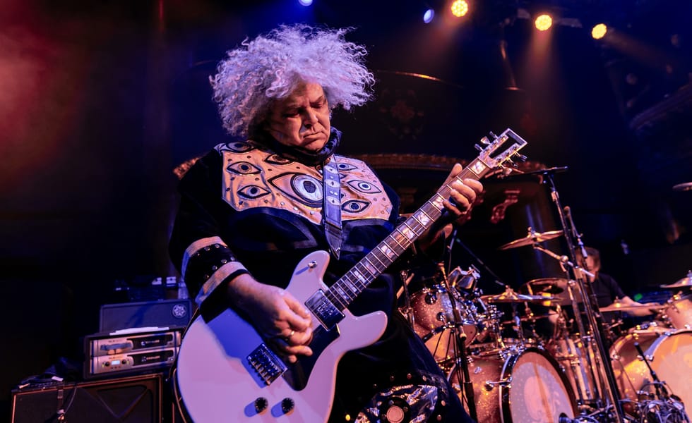 SAN FRANCISCO, CALIFORNIA - APRIL 07: Buzz Osborne of Melvins performs at Great American Music Hall on April 07, 2025 in San Francisco, California. (Photo by Miikka Skaffari/Getty Images)