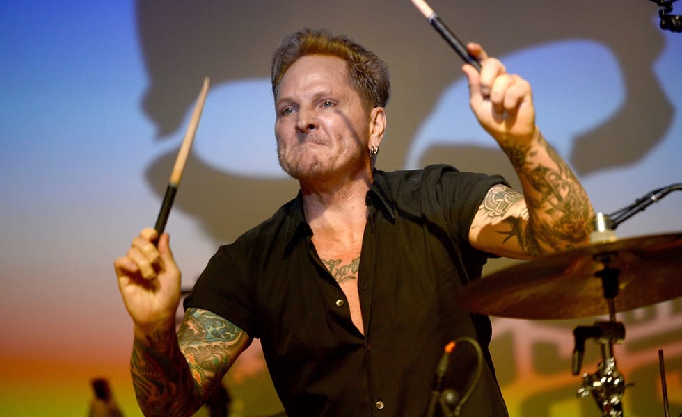 LOS ANGELES, CA - SEPTEMBER 16: Drummer Matt Sorum of Kings of Chaos, Velvet Revolver and Guns n' Roses performs onstage during the second annual Rock for Recovery benefit concert at The Fonda Theatre on September 16, 2017 in Los Angeles, California. (Photo by Scott Dudelson/Getty Images)