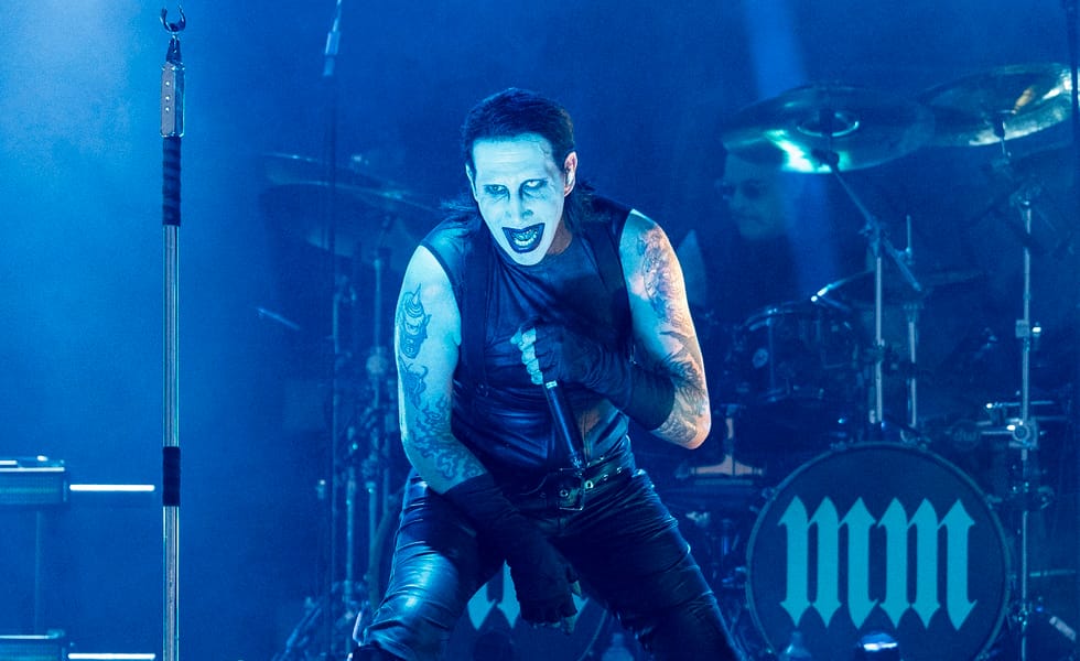 Marilyn Manson performs in 2025