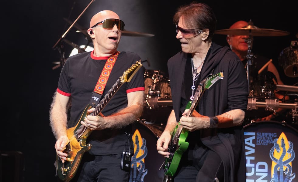 Joe Satriani and Steve Vai Debut New SATCHVAI Band With Video Starring Dethklok’s Brendon Small