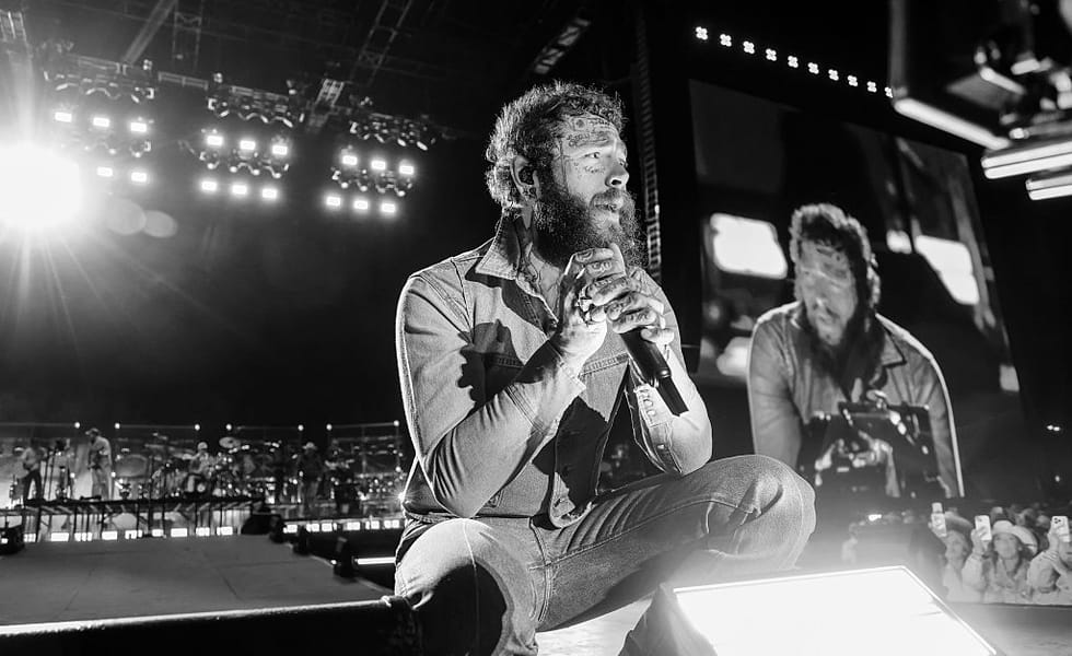 Post Malone performing