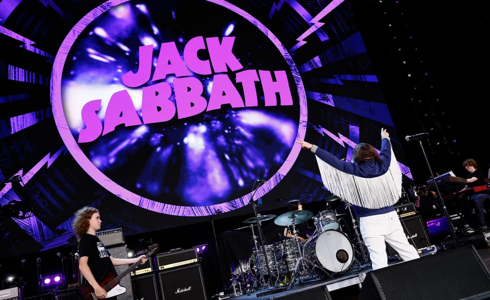 ack Black performs with Jack Sabbath at Power to the People Festival in Columbia, Maryland.