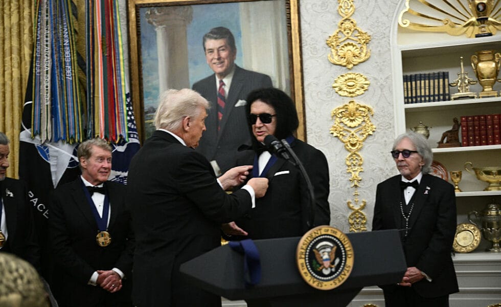President Trump | Gene Simmons - Photo by Brendan SMIALOWSKI / AFP via Getty Images)