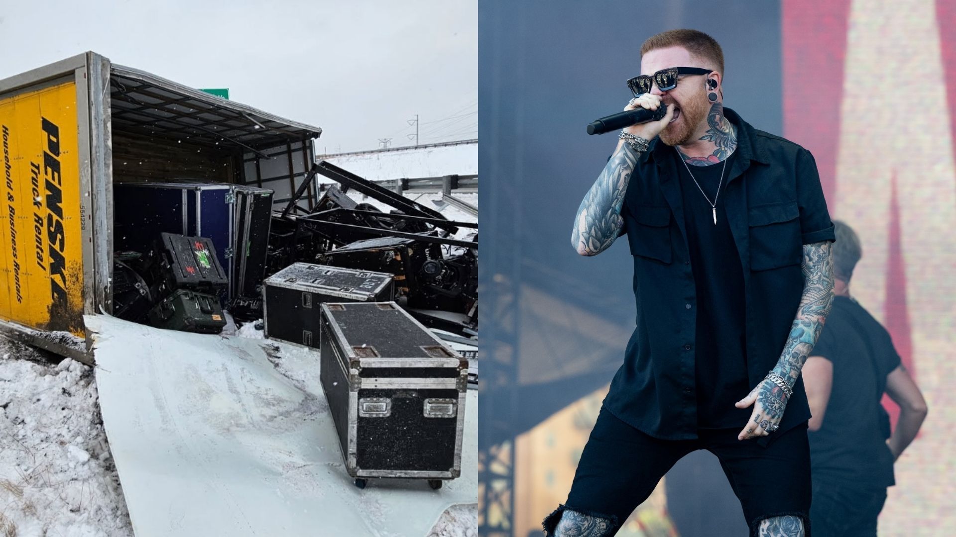 Memphis May Fire's Production Truck Crashes, Gear Destroyed