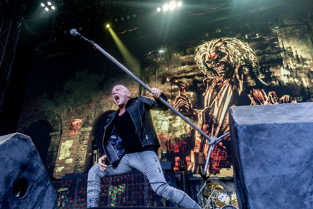 Iron Maiden perform on stage