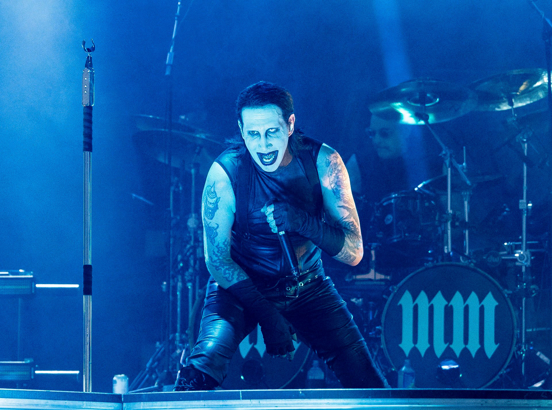 Marilyn Manson performs in 2025