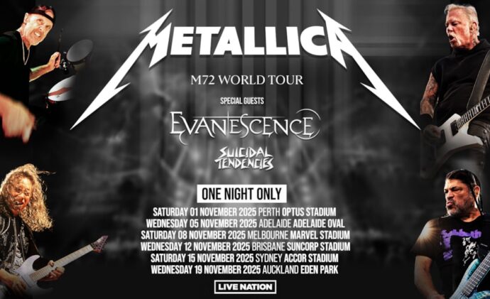 UPDATE: The 2025 Metallica Australian Tour Has Been Announced