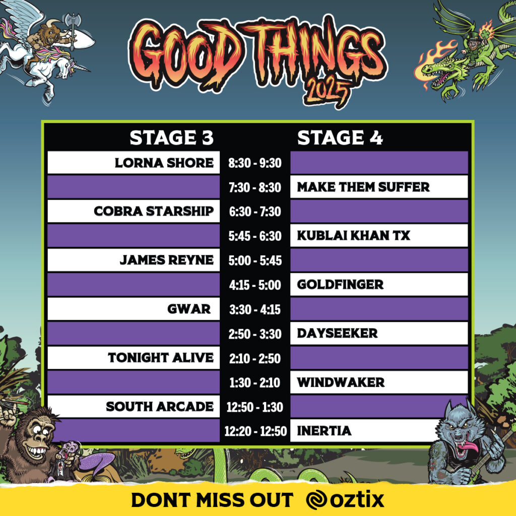 Good Things Festival 2025 Set Times Revealed