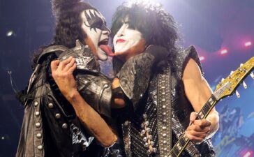 NEW YORK, NEW YORK - DECEMBER 02: Gene Simmons and Paul Stanley perform during the final show of KISS: End of the Road World Tour at Madison Square Garden on December 02, 2023 in New York City. (Photo by Kevin Mazur/Getty Images for Live Nation)