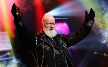 INGLEWOOD, CALIFORNIA - OCTOBER 19: Rob Halford of Judas Priest performs at The Kia Forum on October 19, 2025 in Inglewood, California. (Photo by Monica Schipper/Getty Images)