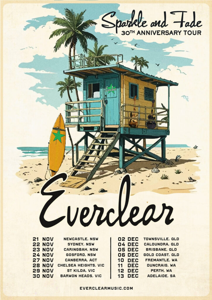 Everclear | Sparkle & Fade 30th Anniversary Australian tour poster