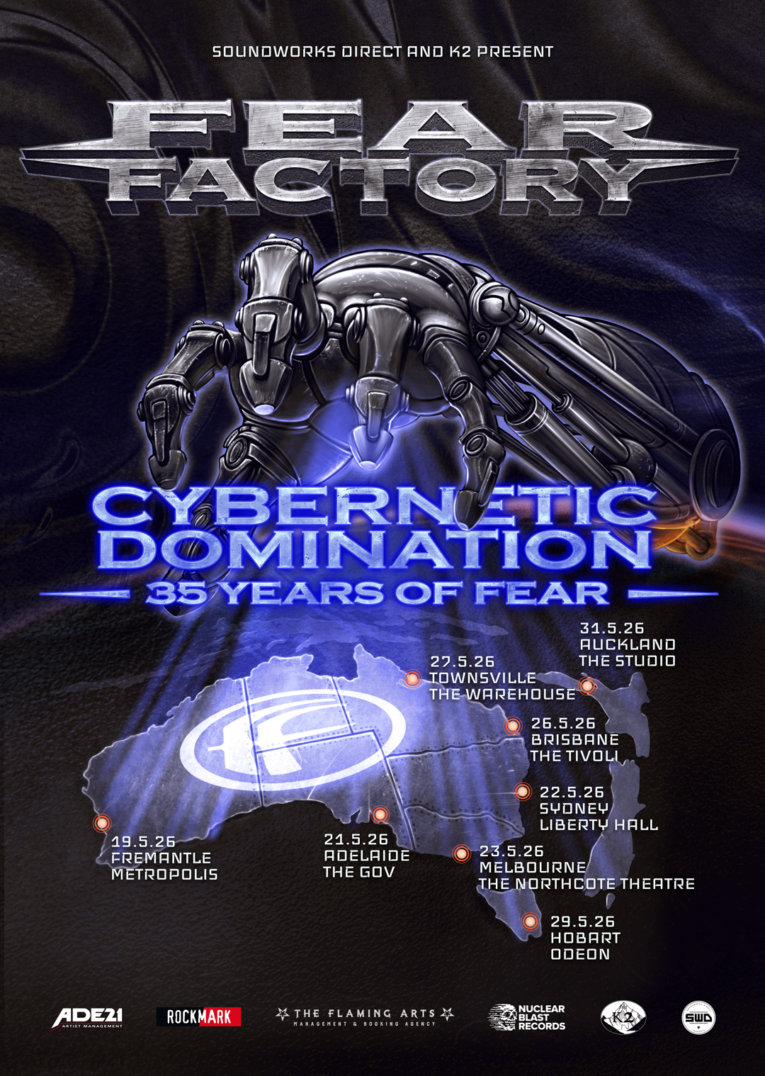 Fear Factory - 2026 Australia tour