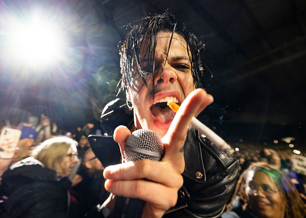 Yungblud performing on the first night of his North American IDOLS World Tour in Sterling Heights, Michigan