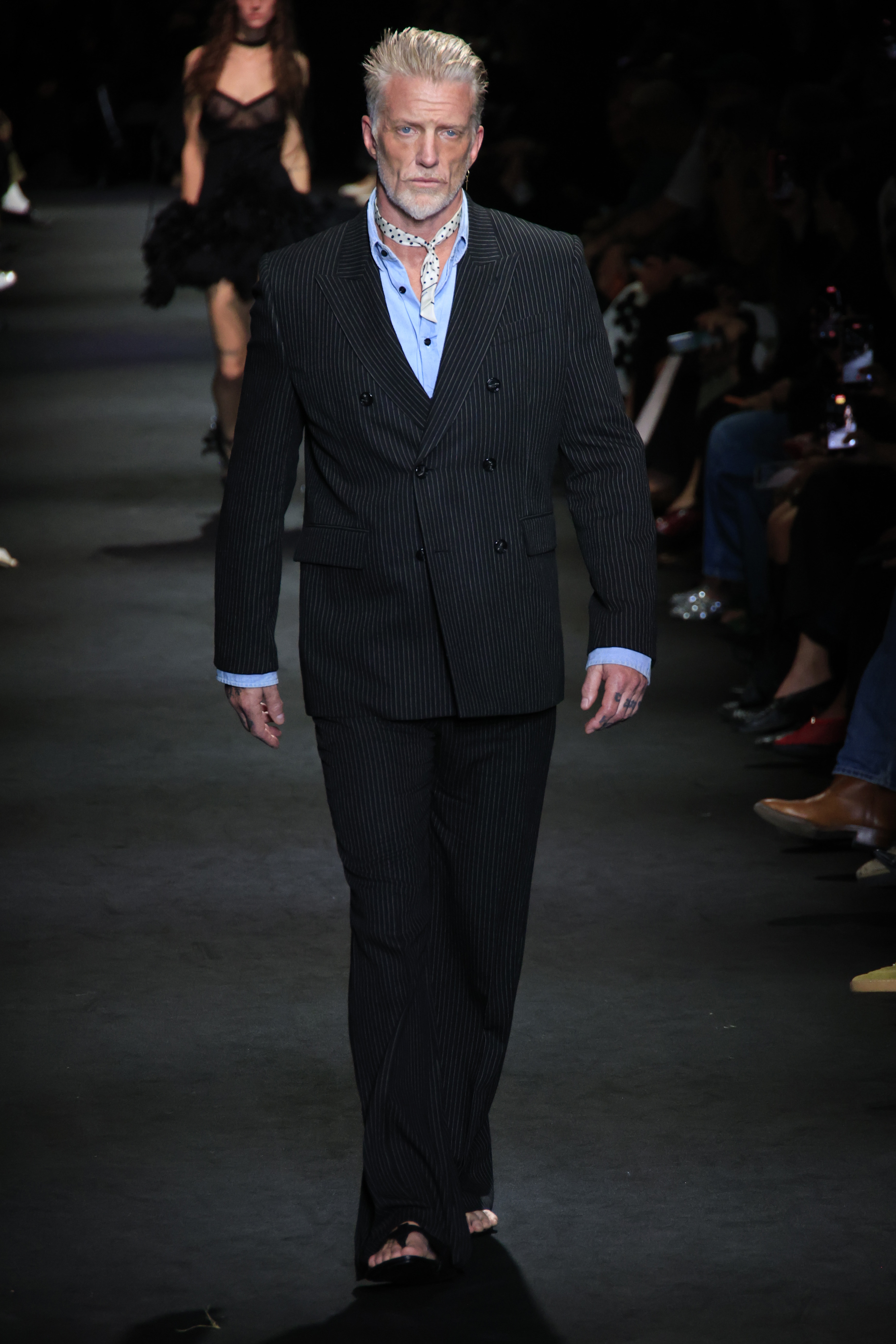 Josh Homme walks the Ann Demeulemeester runway at Paris Fashion Week, October 2026