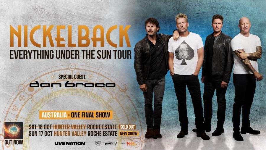 Nickelback 2027 Australian tour, new October 17 Roche Estate Hunter Valley show announcement