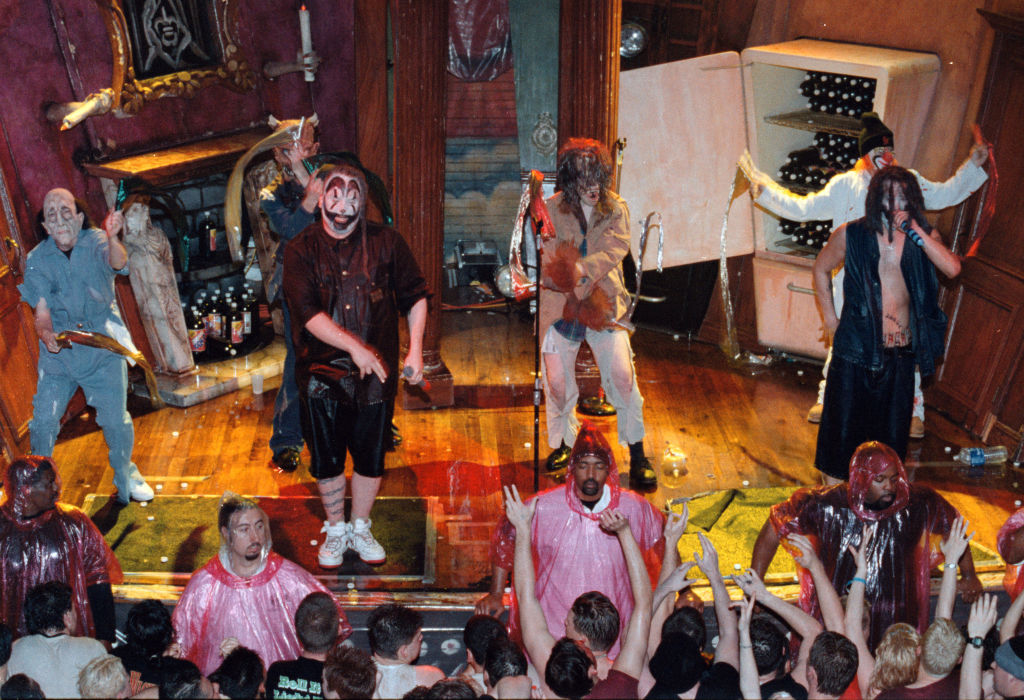 Photo of Insane Clown Posse  (Photo by Jim Steinfeldt/Michael Ochs Archives/Getty Images)